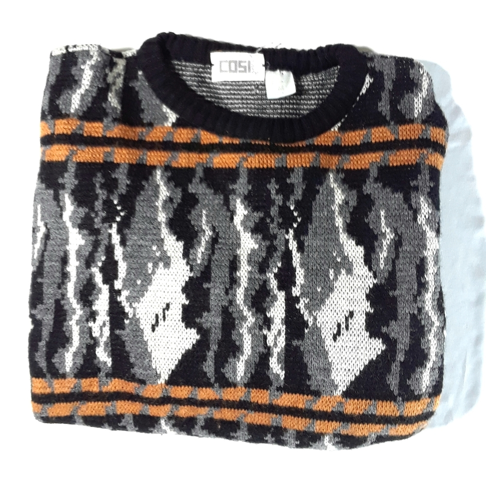 5/25 Vintage Men Med COSI Sweater Wild Print